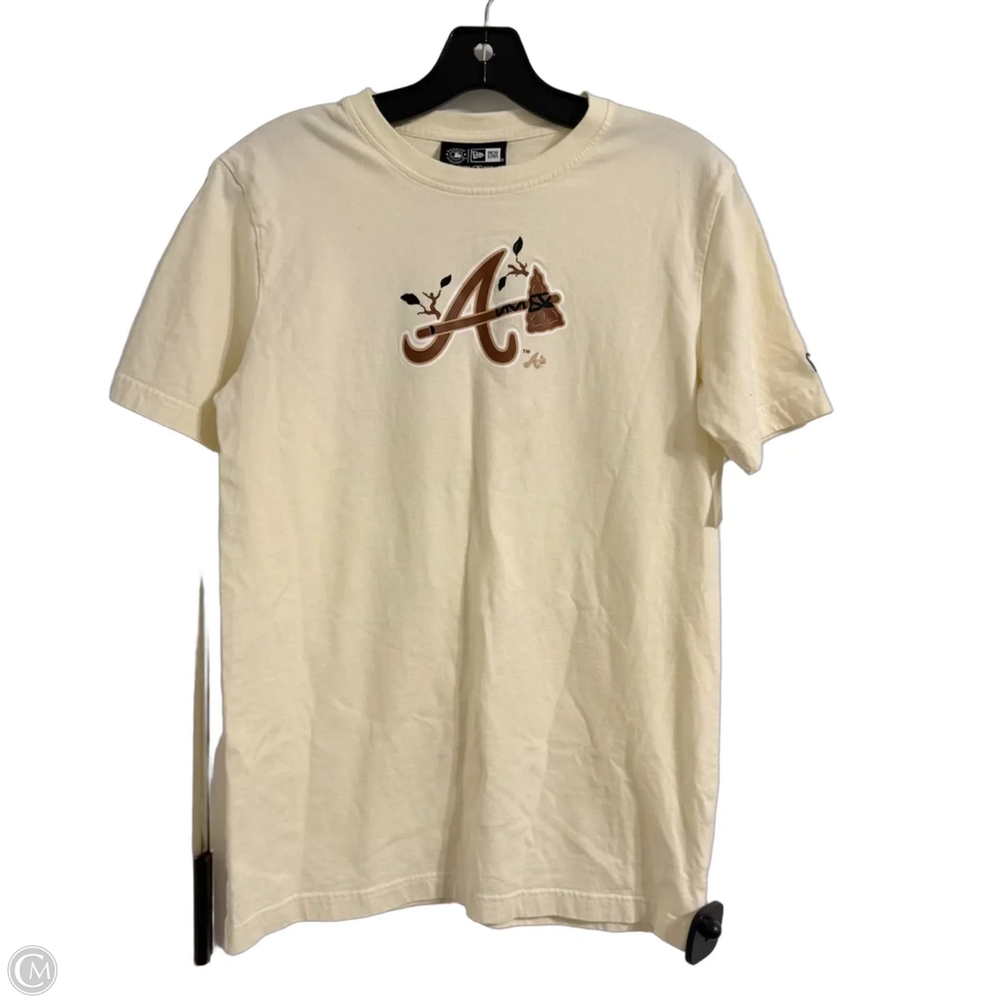 Top Short Sleeve Basic By New Era In Cream, Size: S