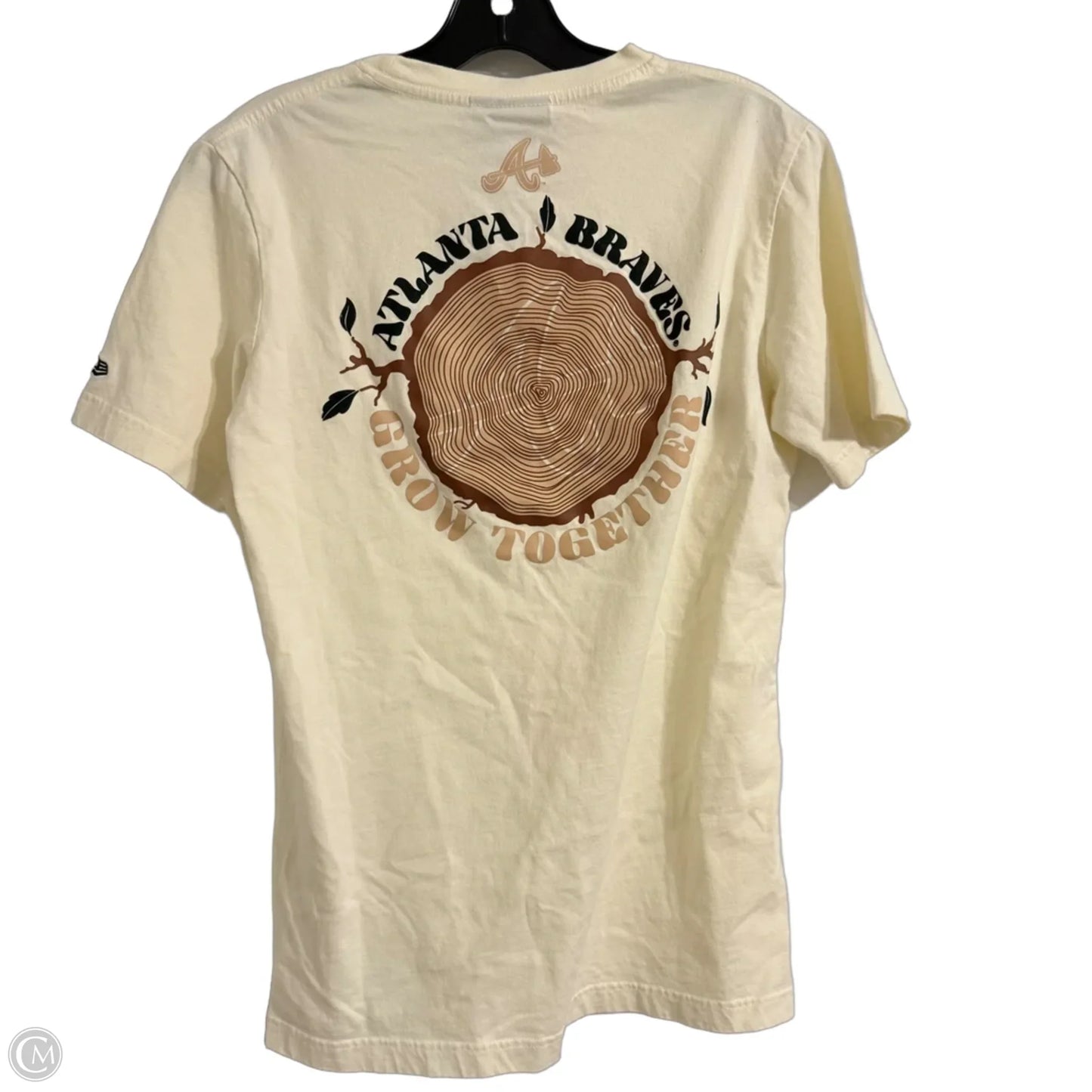 Top Short Sleeve Basic By New Era In Cream, Size: S
