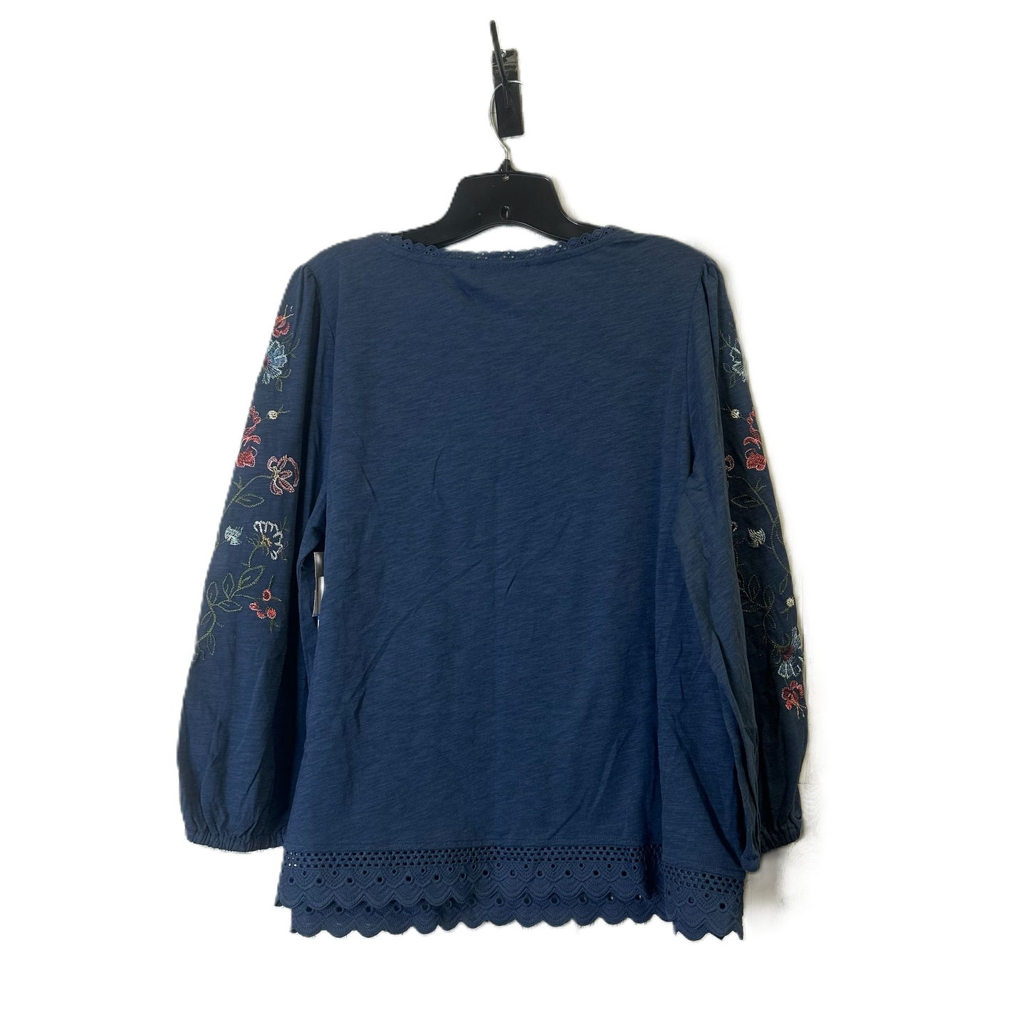 Top Long Sleeve By Rafaella In Blue, Size: Xl