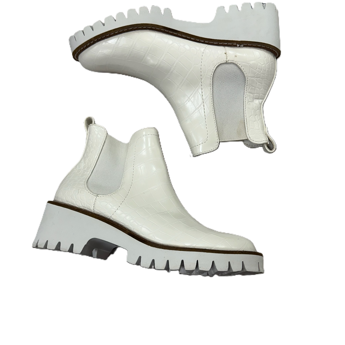 Boots Ankle Heels By Coconuts In White, Size: 6