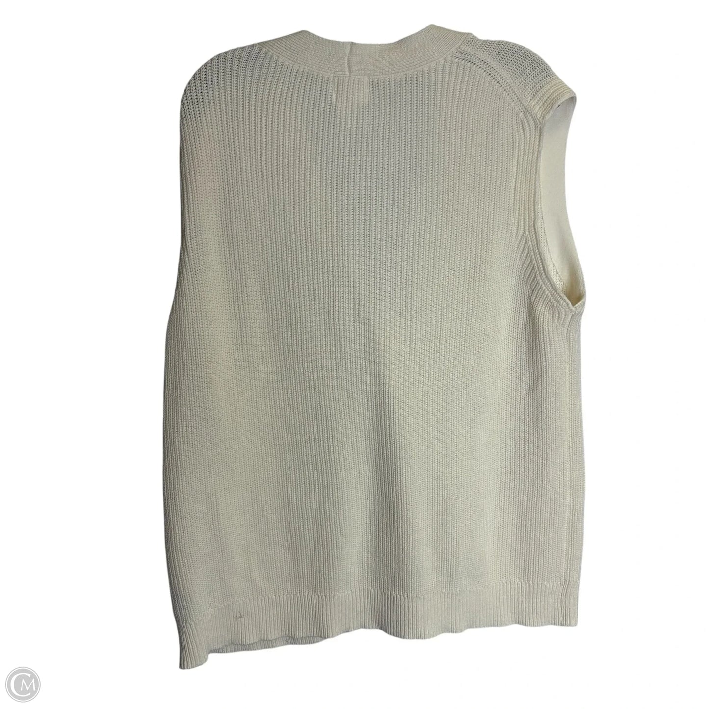 Vest Sweater By H&m In Cream, Size: Xl