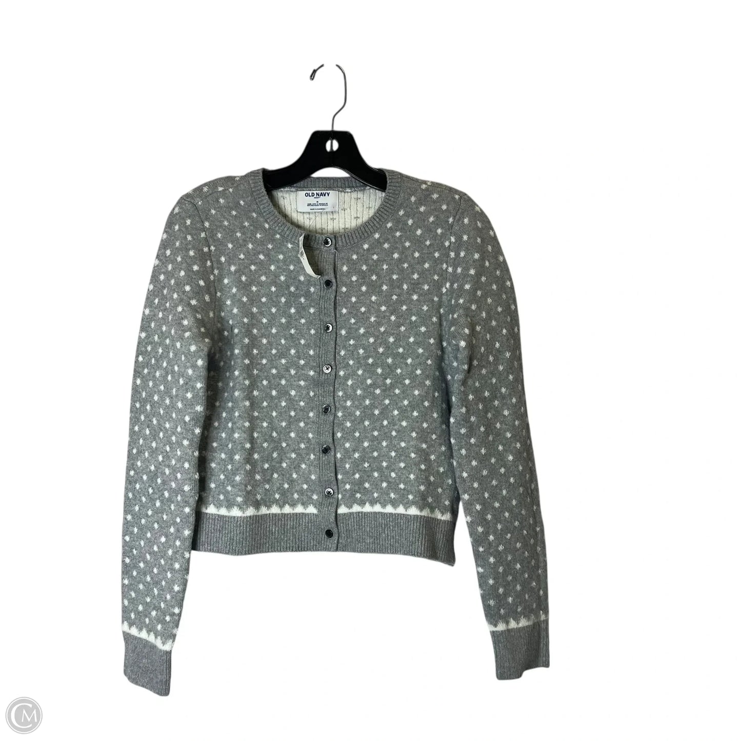 Sweater Cardigan By Old Navy In Grey, Size: M