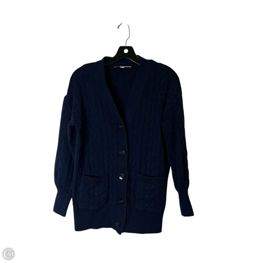 Sweater Cardigan By Loft In Blue, Size: M
