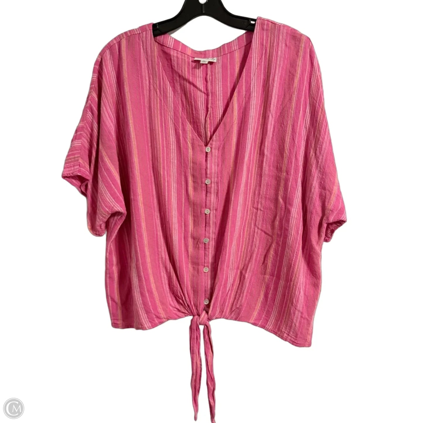 Top Short Sleeve By Wonderly In Pink, Size: Xl