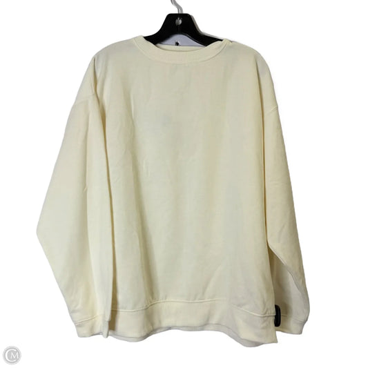 Sweatshirt Crewneck By Topshop In Cream, Size: S