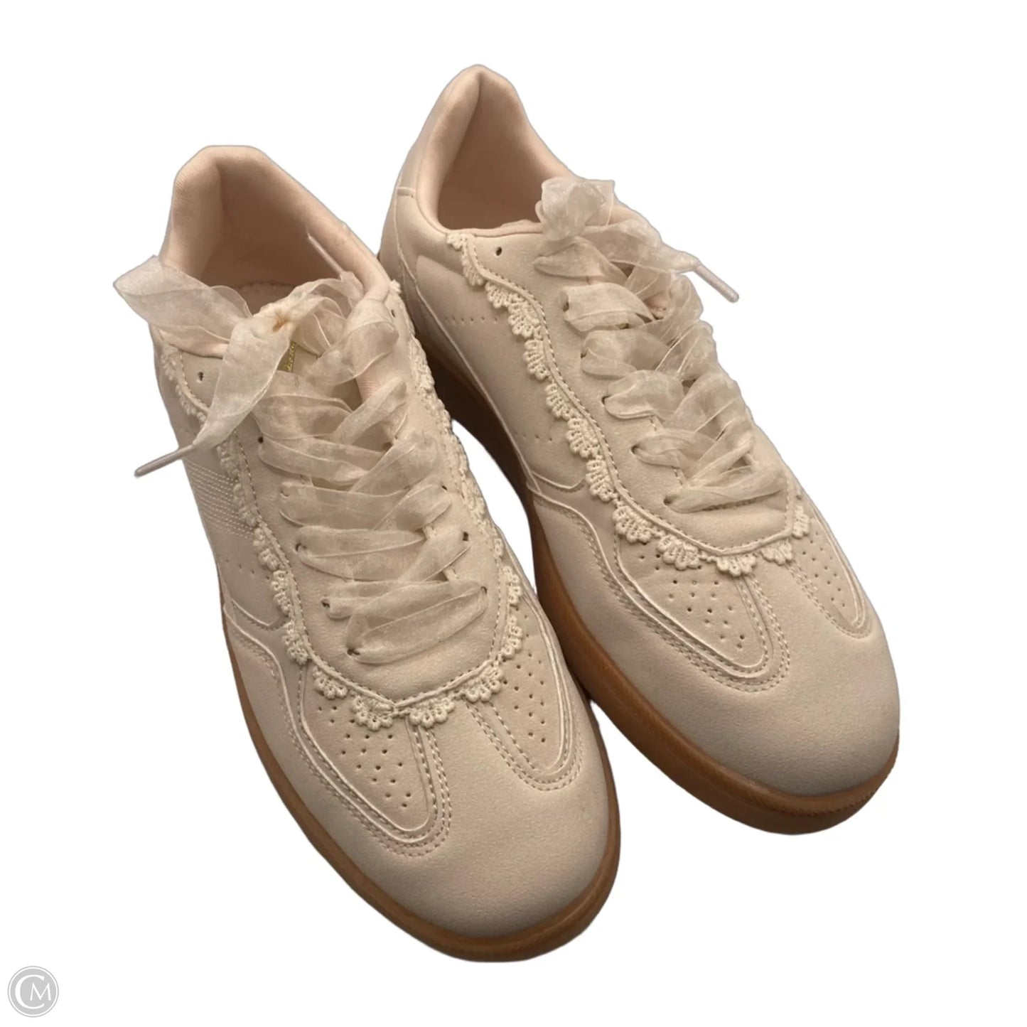 Shoes Sneakers By Top Moda In Cream, Size: 10