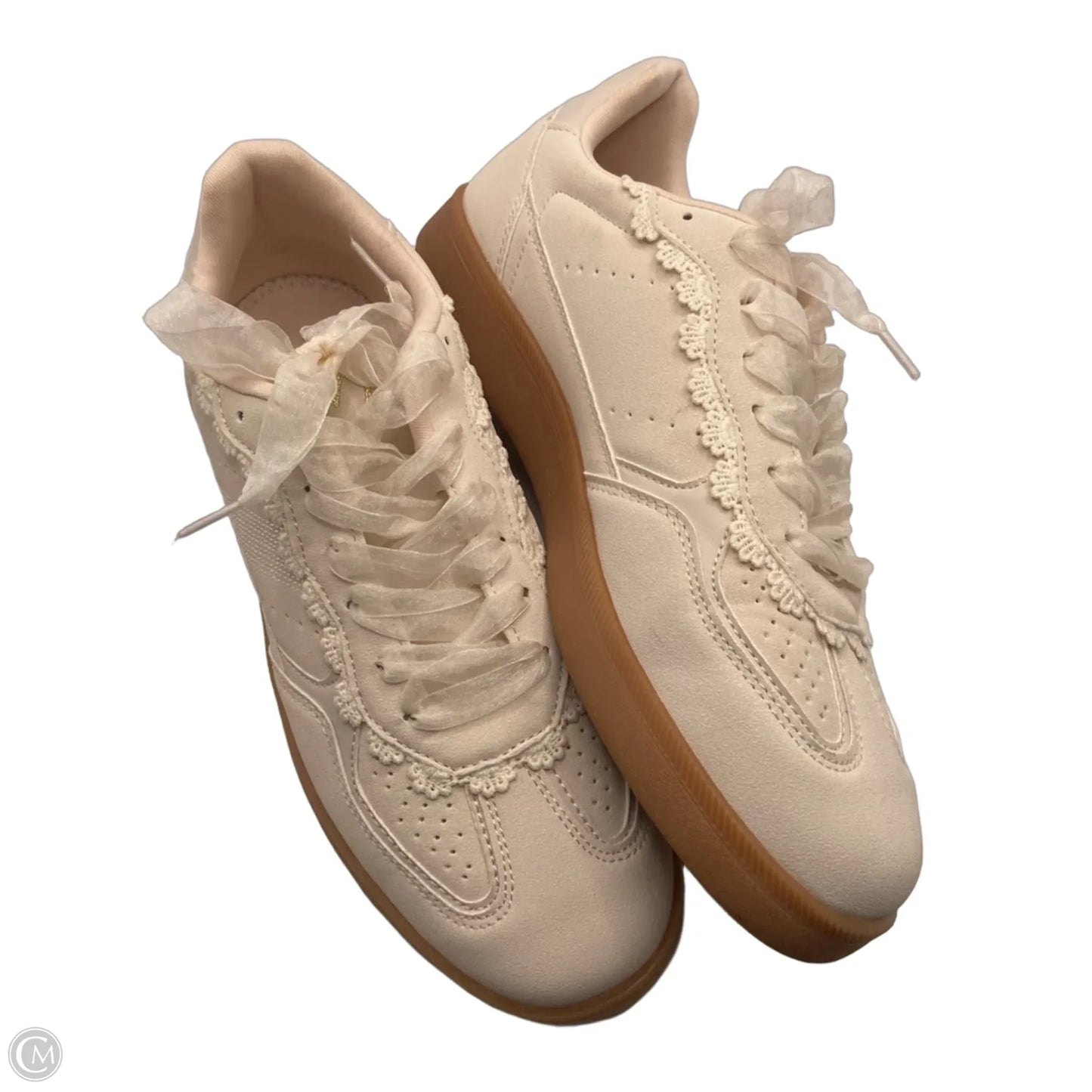 Shoes Sneakers By Top Moda In Cream, Size: 10