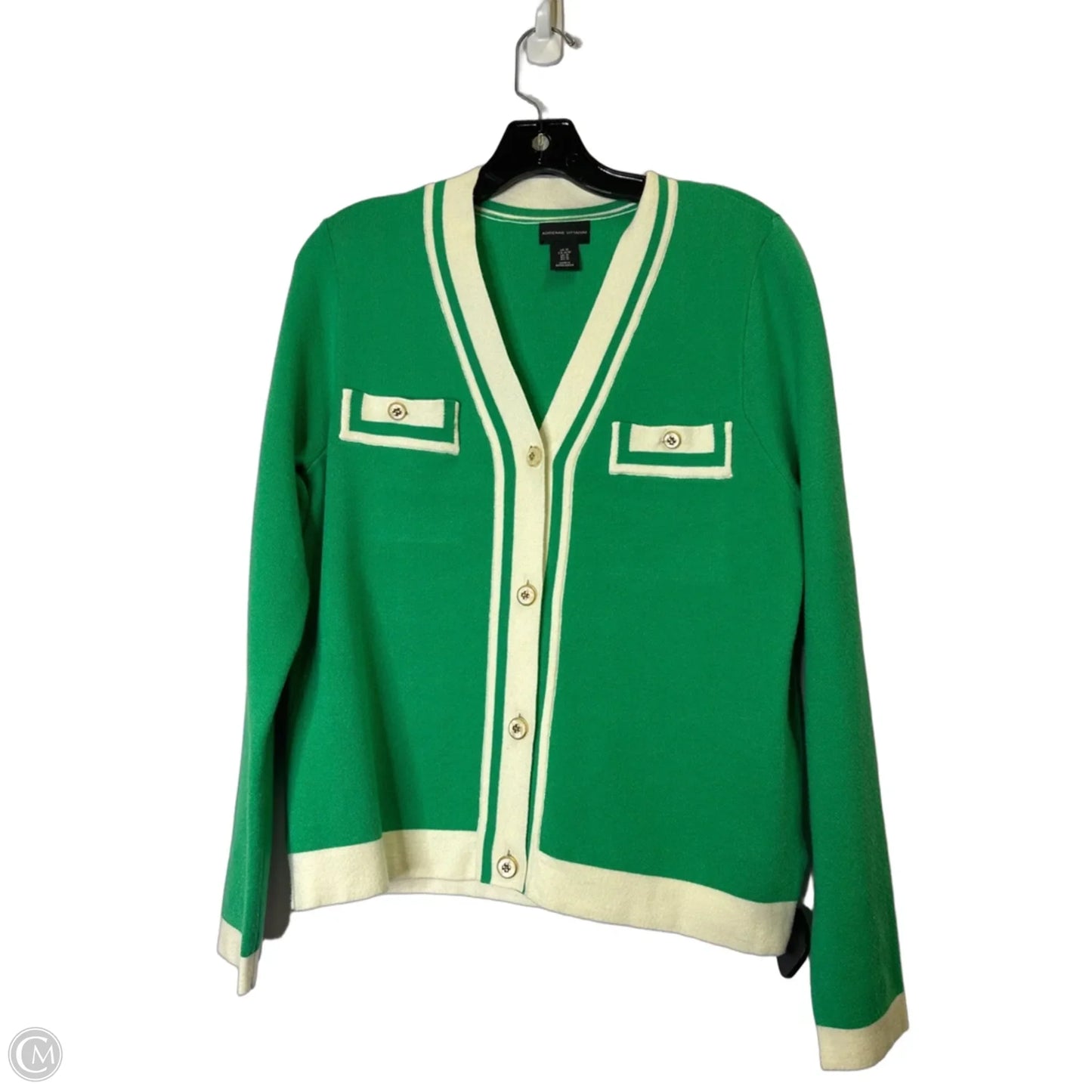 Cardigan By Adrienne Vittadini In Green, Size: M