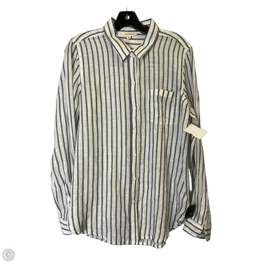 Top Long Sleeve By Lucky Brand In White, Size: M