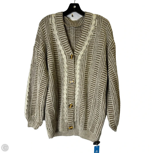 Sweater Cardigan By Cupshe In Brown, Size: M