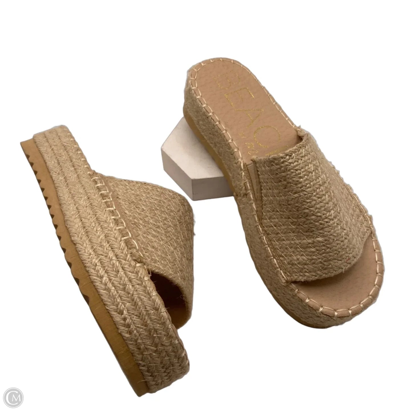 Shoes Heels Platform By Clothes Mentor In Tan, Size: 7