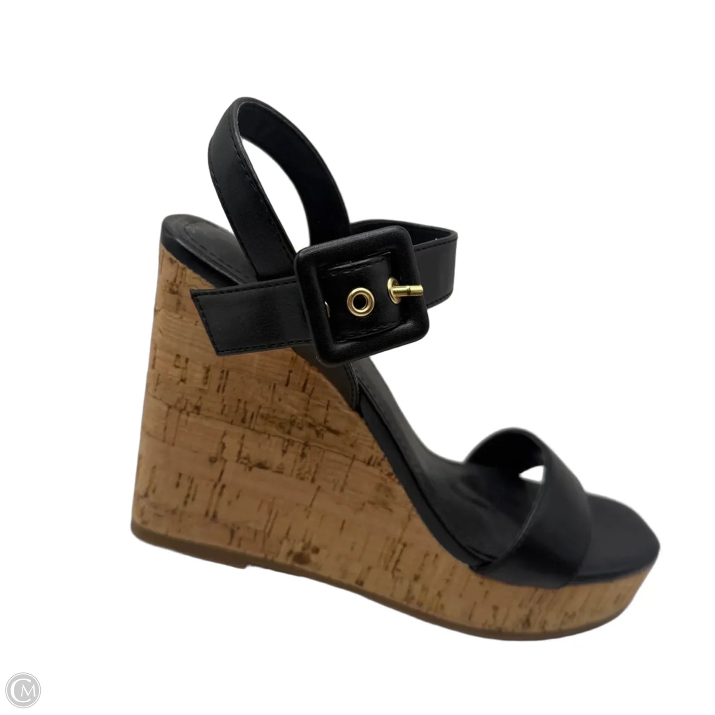 Sandals Heels Wedge By Marc Fisher In Black, Size: 8