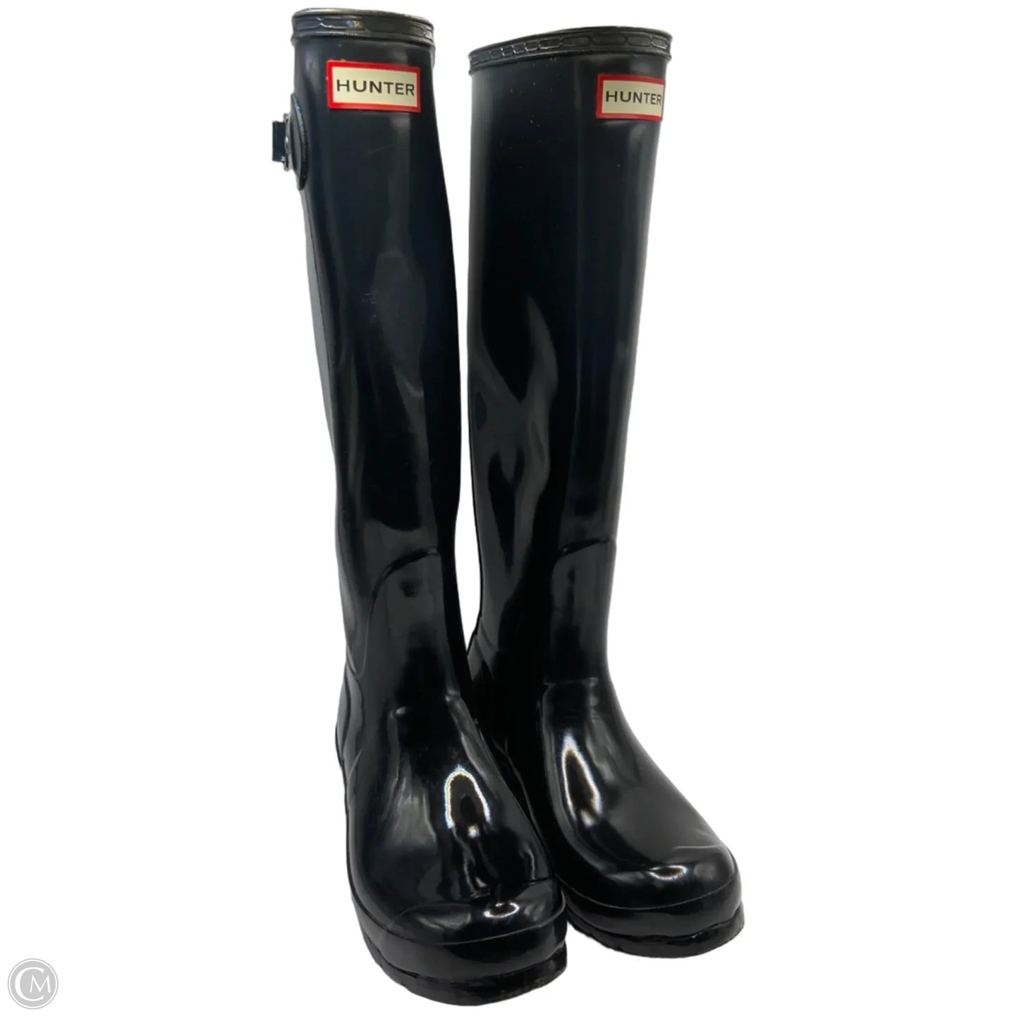 Boots Rain By Hunter In Black & Blue, Size: 8
