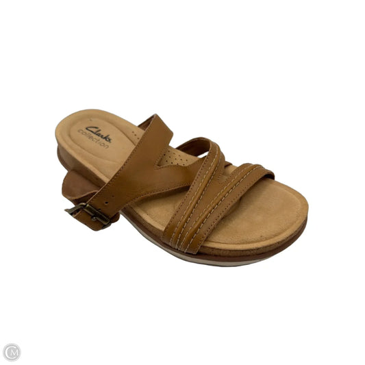 Sandals Flats By Clarks In Brown, Size: 8