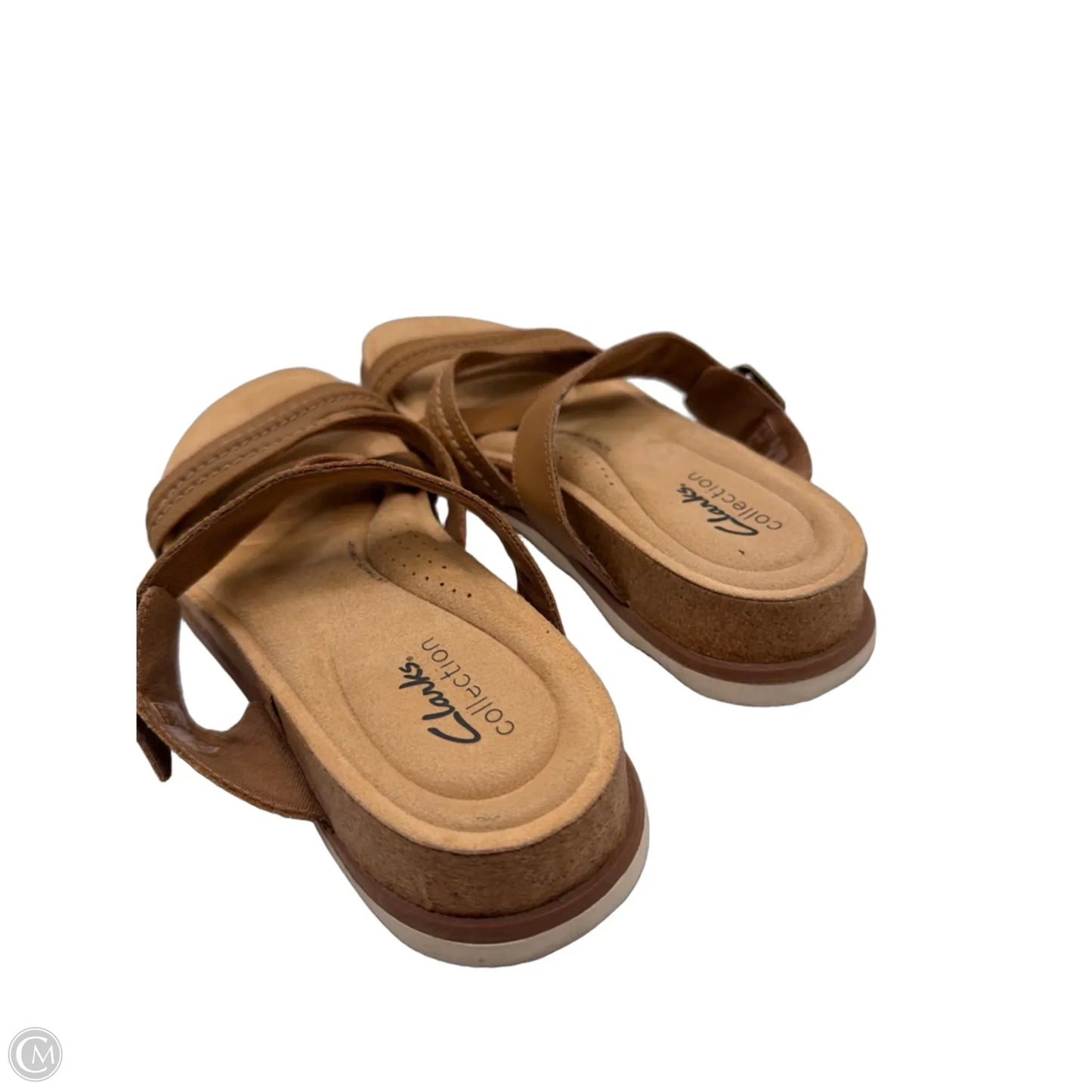 Sandals Flats By Clarks In Brown, Size: 8