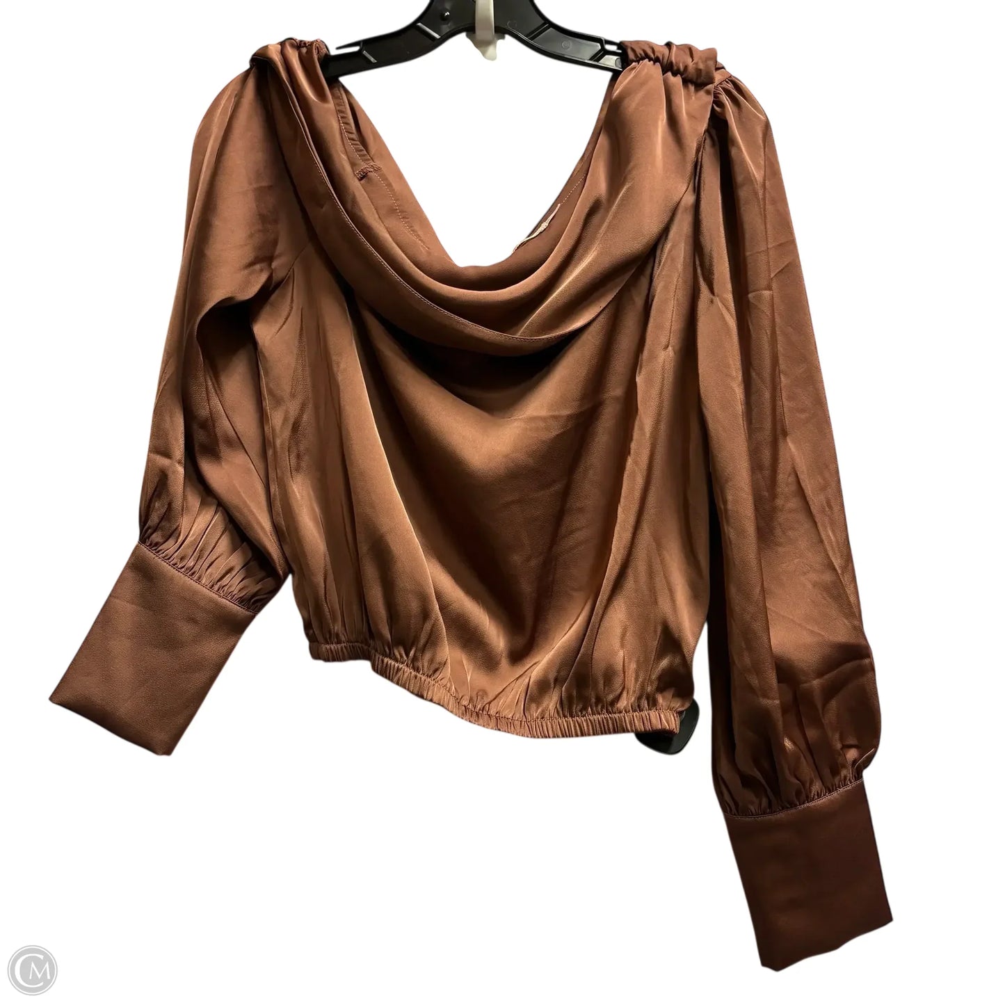 Top Long Sleeve By Miami In Bronze, Size: S