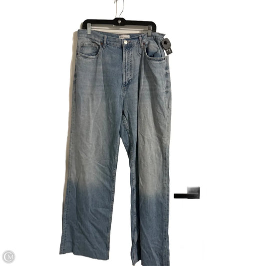 Jeans Wide Leg By Zara In Blue Denim, Size: 14