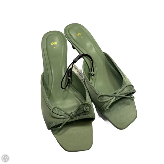 Shoes Heels Kitten By Zara In Green, Size: 9