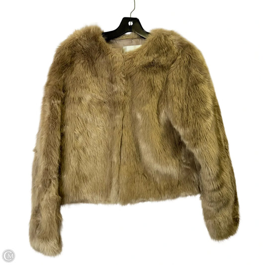 Jacket Faux Fur & Sherpa By Carolina Belle In Tan, Size: M