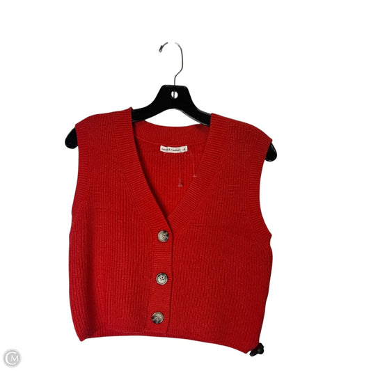 Vest Sweater By Moon And Madison In Red, Size: S