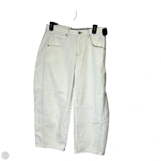 Jeans Wide Leg By Fashion Nova In Cream, Size: L