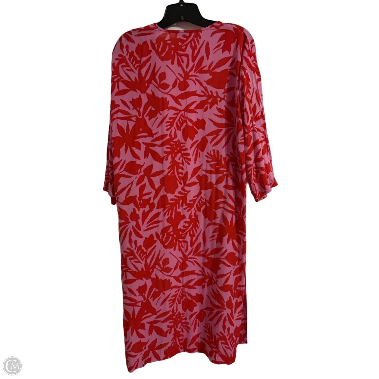 Kimono By Loft In Pink & Red, Size: Xs