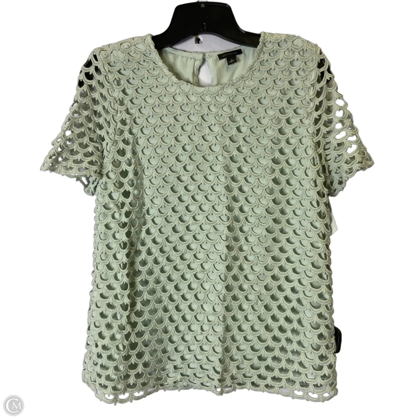Top Short Sleeve By Ann Taylor In Blue, Size: S