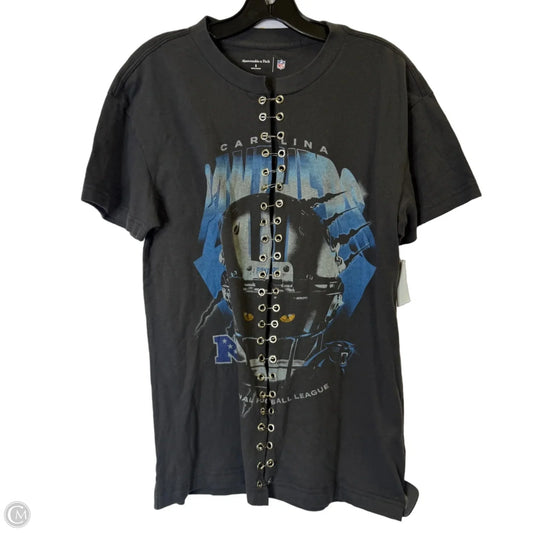 Top Short Sleeve By Abercrombie And Fitch In Grey, Size: S