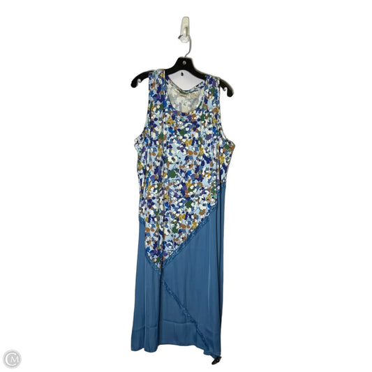 Dress Casual Maxi By Logo In Blue, Size: 2x