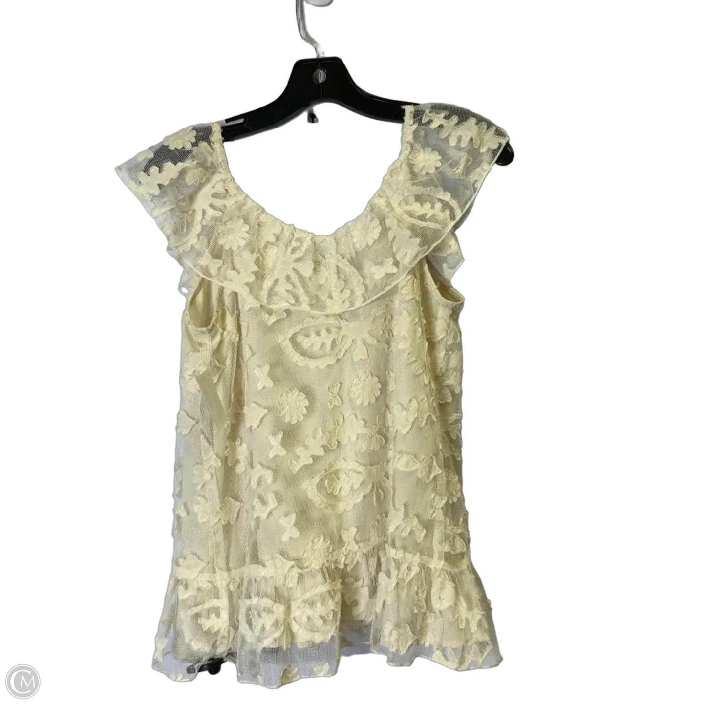 Top Sleeveless By Versona In Cream, Size: S