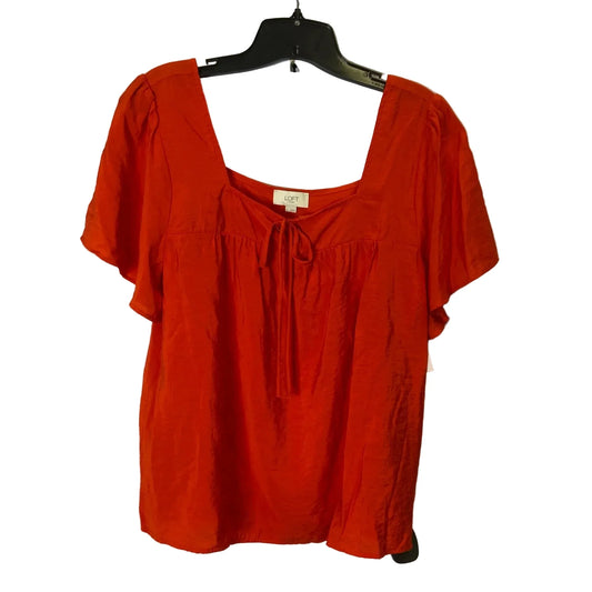 Top Short Sleeve By Loft In Orange, Size: L