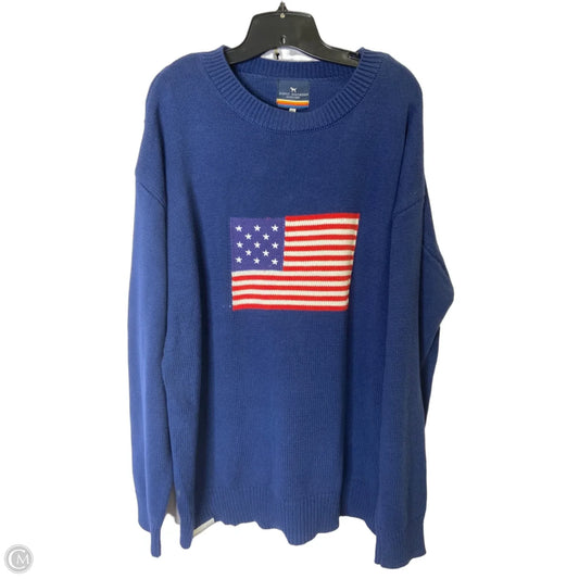 Sweater By Simply Southern In Blue, Size: Xxl