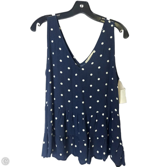 Top Sleeveless By Loft In Polkadot Pattern, Size: S