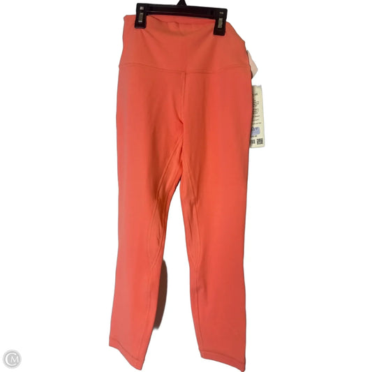 Athletic Leggings By Lululemon In Coral, Size: 6
