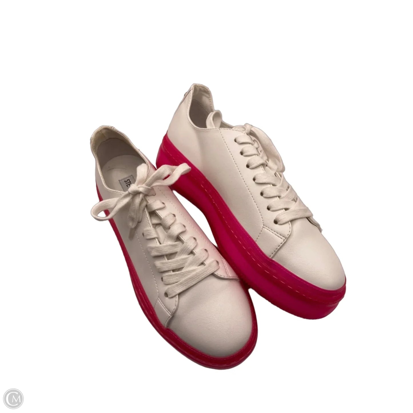 Shoes Heels Platform By Steve Madden In Pink & White, Size: 8