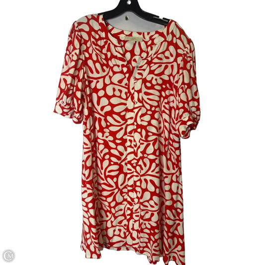Dress Casual Short By Loft In Red & White, Size: Xl