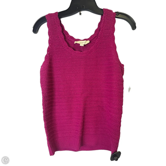 Top Sleeveless By Loft In Purple, Size: S