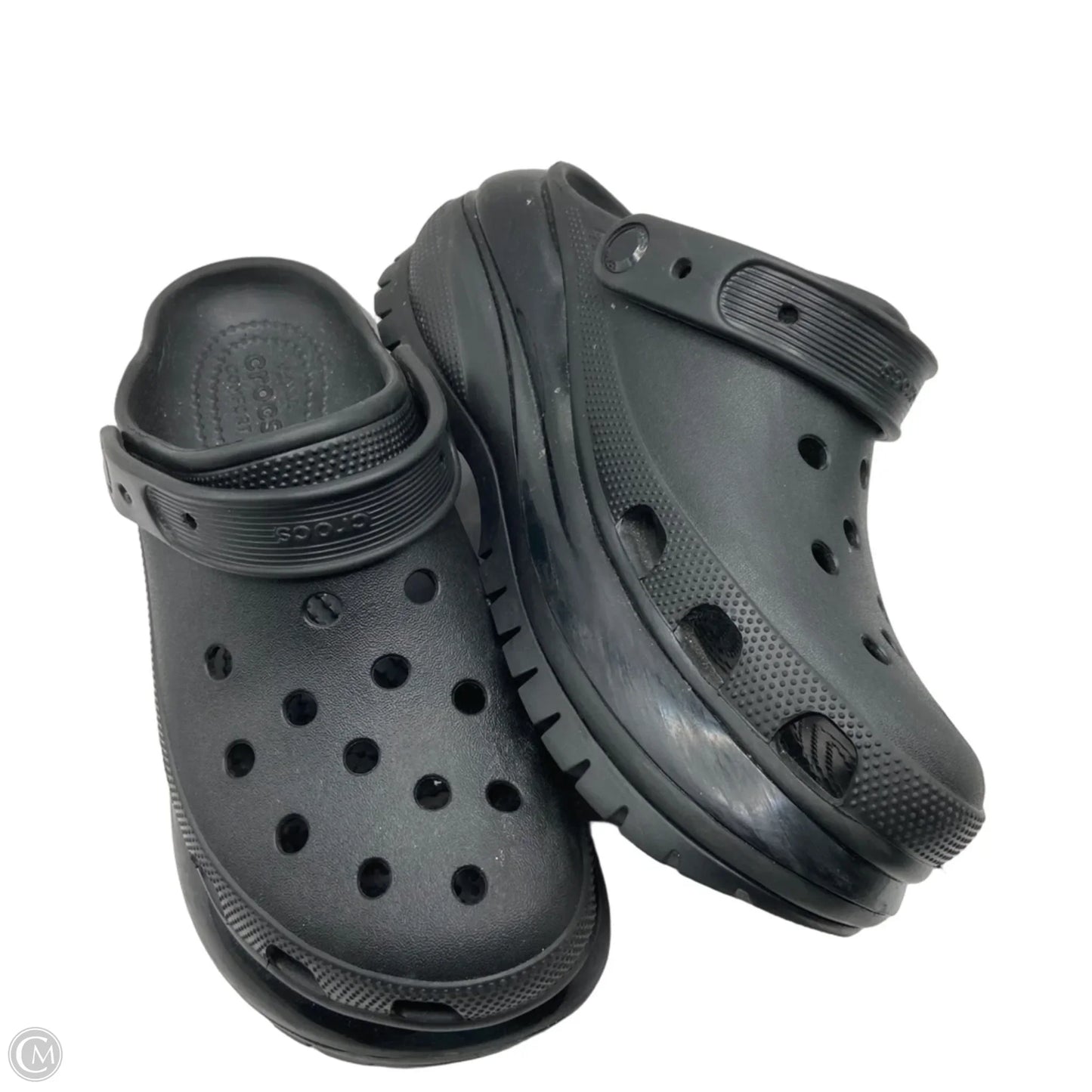 Shoes Heels Platform By Crocs In Black, Size: 10