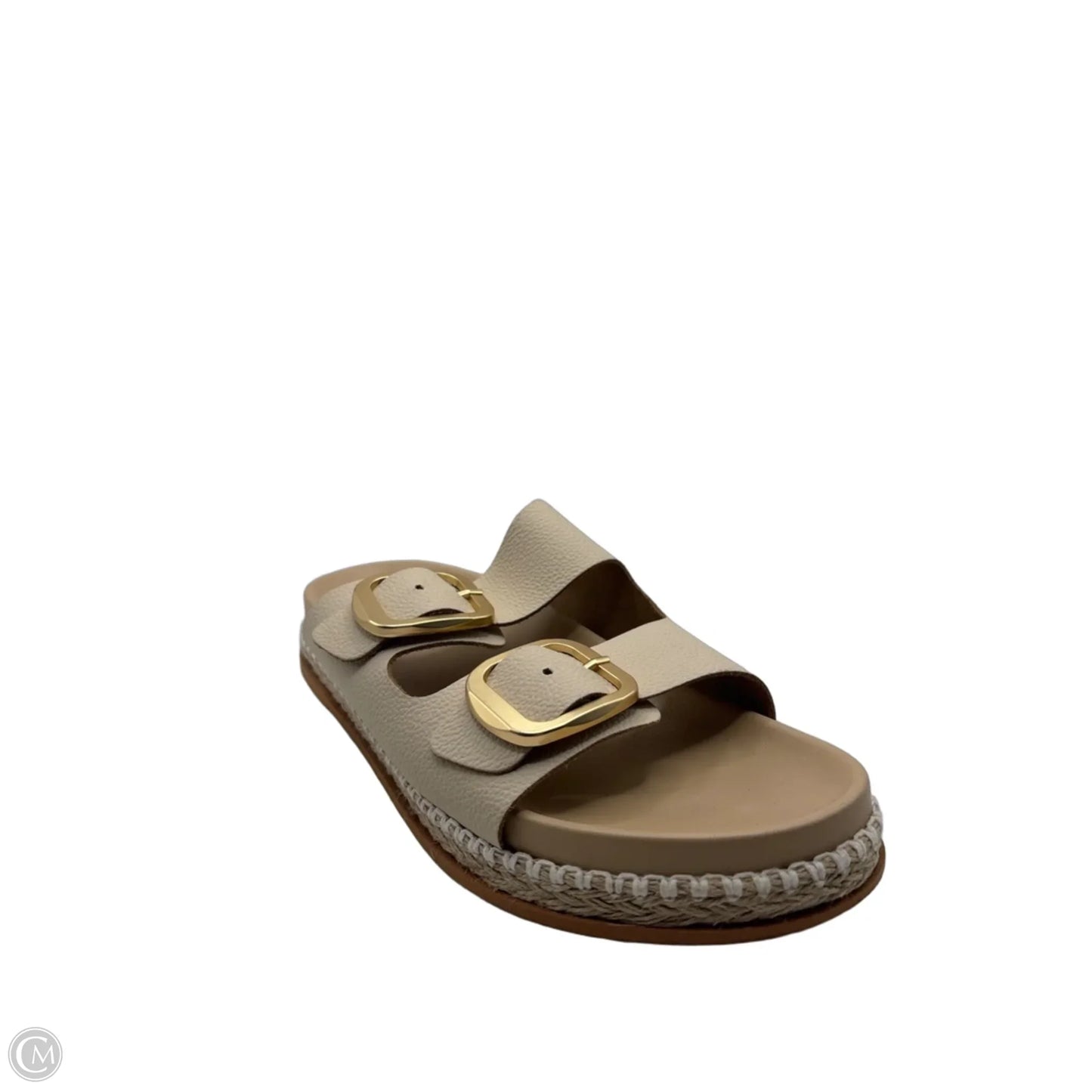 Sandals Flats By Clothes Mentor In Cream, Size: 9.5