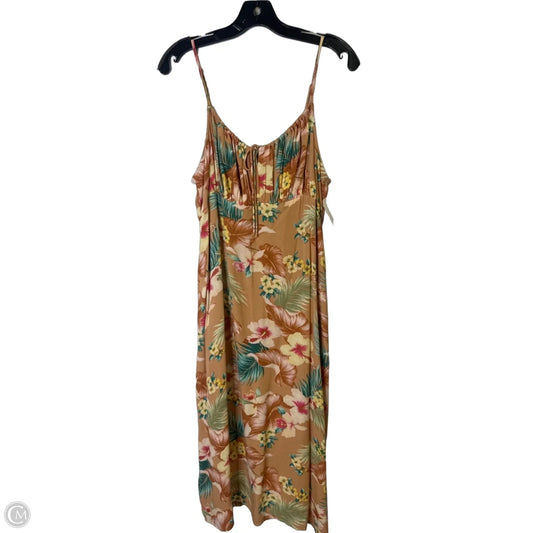 Dress Casual Midi By Lucky Brand In Tropical Print, Size: L
