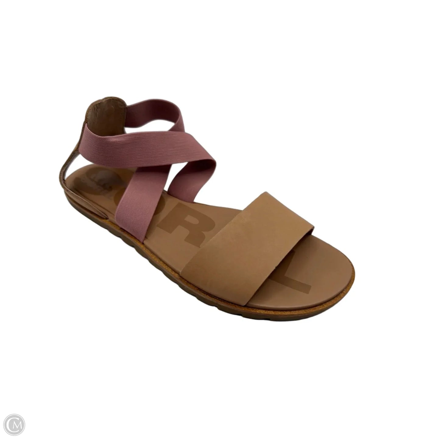 Sandals Flats By Sorel In Pink & Tan, Size: 10