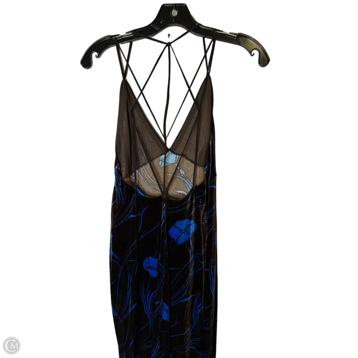 Dress Casual Midi By Ecote In Blue & Brown, Size: M