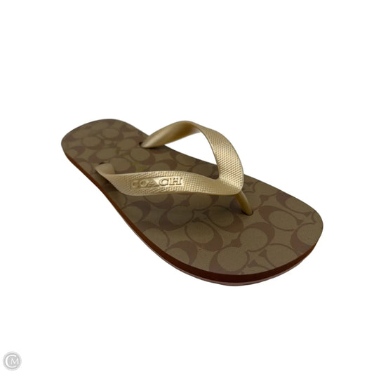 Sandals Designer By Coach In Tan, Size: 6