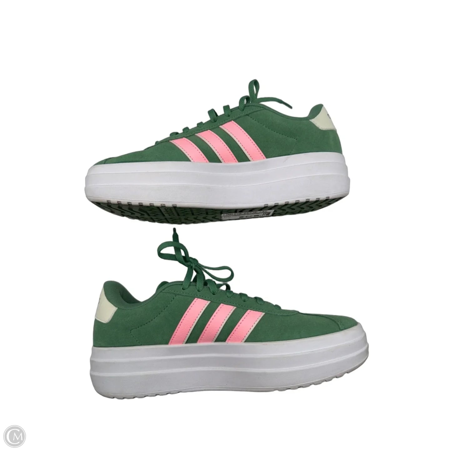 Shoes Sneakers Platform By Adidas In Green & Pink, Size: 8
