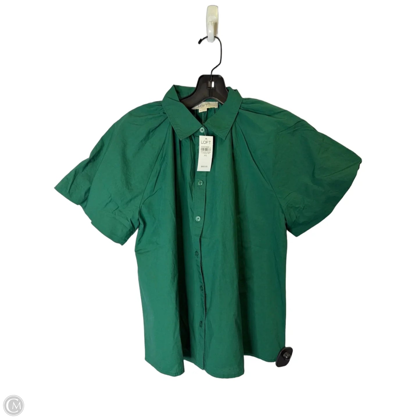 Top Short Sleeve By Loft In Green, Size: Xs