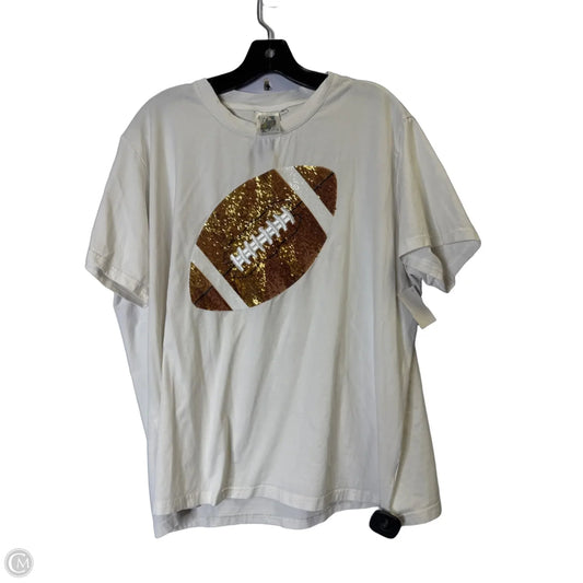 Top Short Sleeve By Clothes Mentor In White, Size: Xl