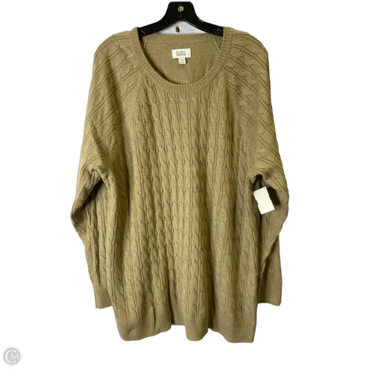 Sweater By Croft And Barrow In Tan, Size: 2x
