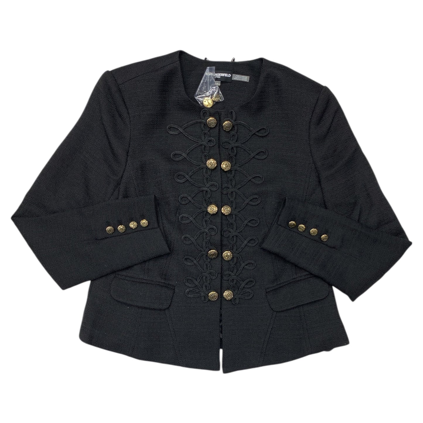 Blazer Designer By Karl Lagerfeld In Black, Size:6
