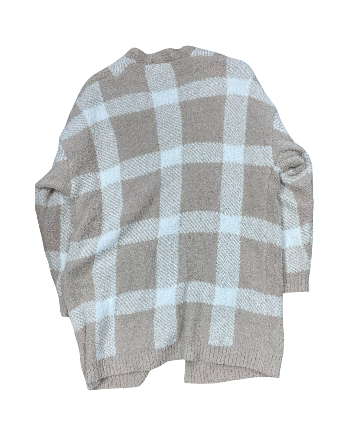 Sweater Cardigan By Gilli In Tan & White, Size:M