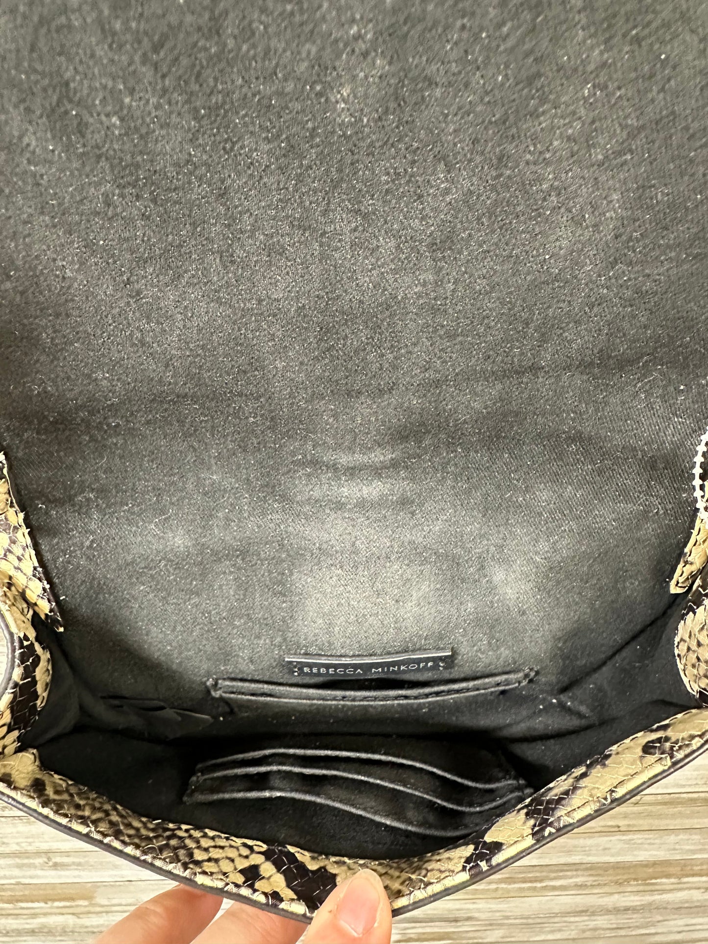 Crossbody Designer By Rebecca Minkoff In Snakeskin Print, Size:Small